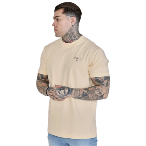 Sik Silk - Pánske Oversize T-Shirt Ecru