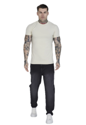 Sik Silk -  Pánske Tričká Pack Of 2 T-shirts Beige/Khaki