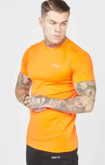 Sik Silk Pánske Oranžové Tričko Orange Sports T-Shirt