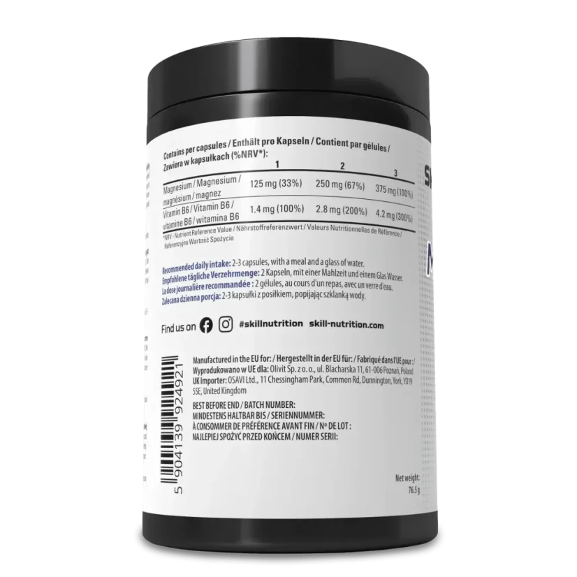 Skill Nutrition - Magnesium + B6 - 90 kps