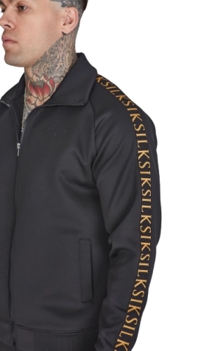 Sik Silk - Pánska Čierna Mikina Full Zip Track Top