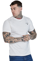 Sik Silk - Pánske Biele  Relaxed Fit T-Shirt