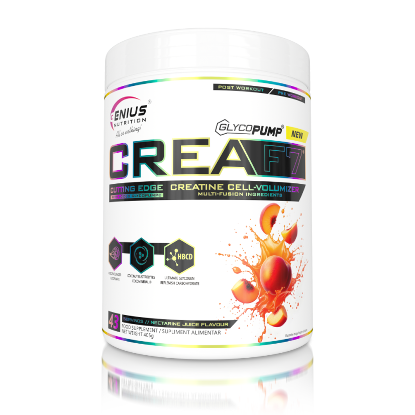 Genius – Crea F7 Kreatín, 405g - Príchuť: Zelené jablko