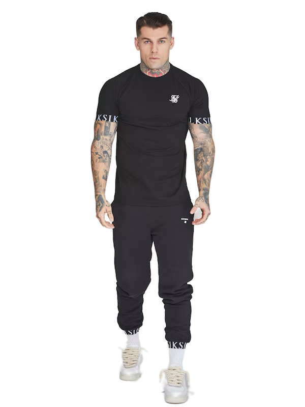 Sik Silk - Pánske Čierne Tričko Tech - Veľkosť: M