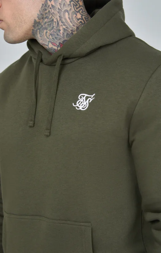 Sik Silk Pánska Mikina Khaki Essential Overhead