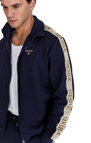 Sik Silk Pánska Mikina Zips  Navy - Veľkosť: XL