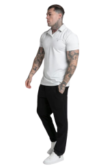 Sik Silk Pánske Šedé Polo Tričko Smart Revere