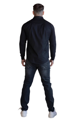 Sik Silk Pánska Čierna Košeľa Essentials - Veľkosť: M