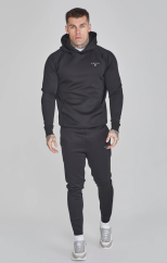 SikSilk - Pánska Čierna Mikina Muscle Fit Hoodie