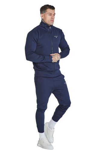 Sik Silk - Navy Essentials Poly Track Top - Veľkosť: XL