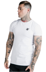 Sik Silk Pánske Biele Tričko Essential Short Sleeve Muscle Fit