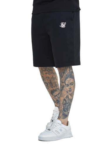 Sik Silk -  Pánske Čierne Kraťase Essential Fleece Short - Veľkosť: XL