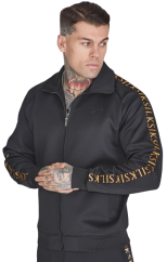 Sik Silk - Pánska Čierna Mikina Full Zip Track Top