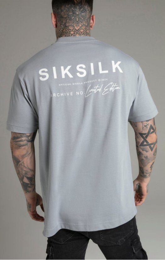 Sik Silk Pánske Šedé Tričko Limited Edition - Veľkosť: L