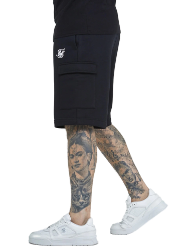 Sik Silk - Black Essential Cargo Fleece Short