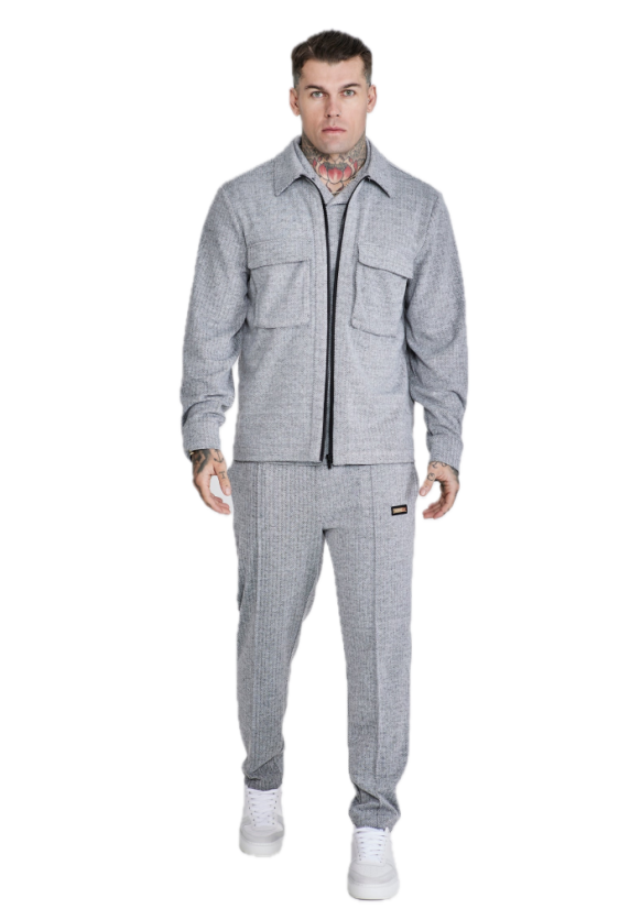 Sik Silk - Pánska Mikina Smart Overshirt Grey