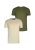 Sik Silk -  Pánske Tričká Pack Of 2 T-shirts Beige/Khaki