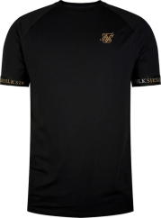 Sik Silk Pánske Čierne Tričko Gold Tech