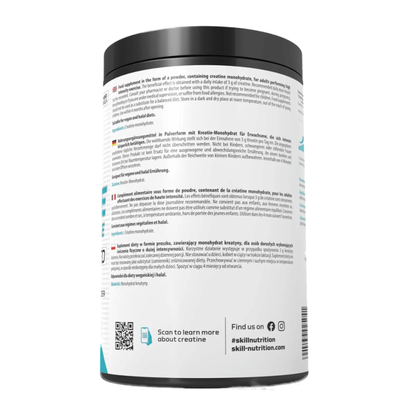 Skill Nutrition - Micronised Creatine Monohydrate 500g