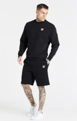 Sik Silk Pánska Čierna Mikina Essential