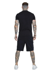 Sik Silk - Black Essential Cargo Fleece Short