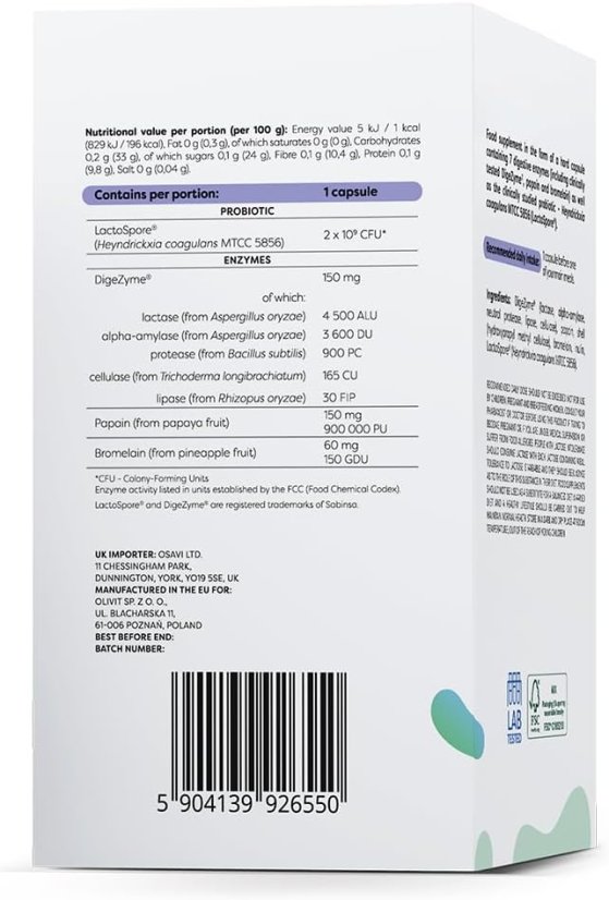 Osavi – Tráviace enzýmy + probiotiká 60cps
