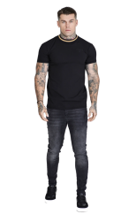 Sik Silk - MUSCLE FIT T-shirt  Black