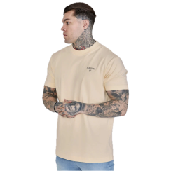 Sik Silk - Pánske Oversize T-Shirt Ecru