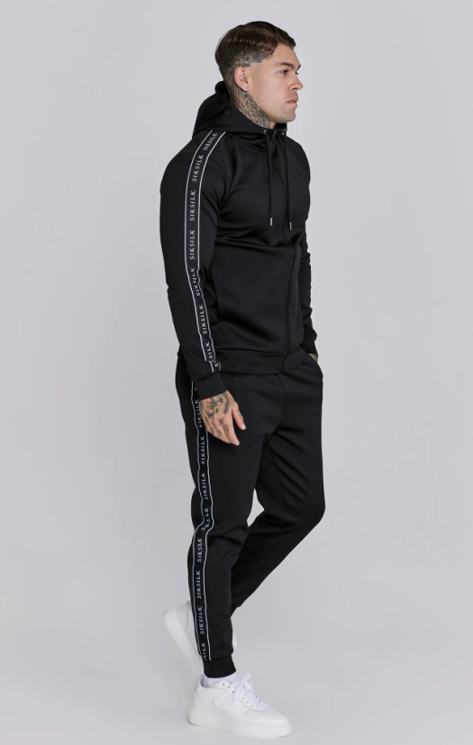 Sik Silk Pánska Čierna Tepláková Súprava - Veľkosť: XL