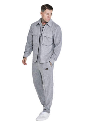 Sik Silk - Pánska Mikina Smart Overshirt Grey