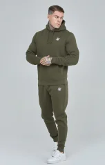 Sik Silk Pánska Mikina Khaki Essential Overhead