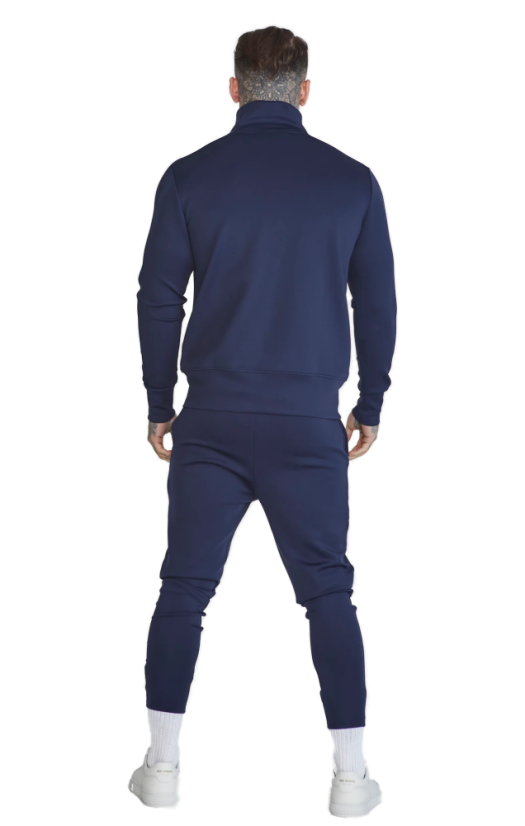 Sik Silk - Navy Essentials Poly Track Top - Veľkosť: L