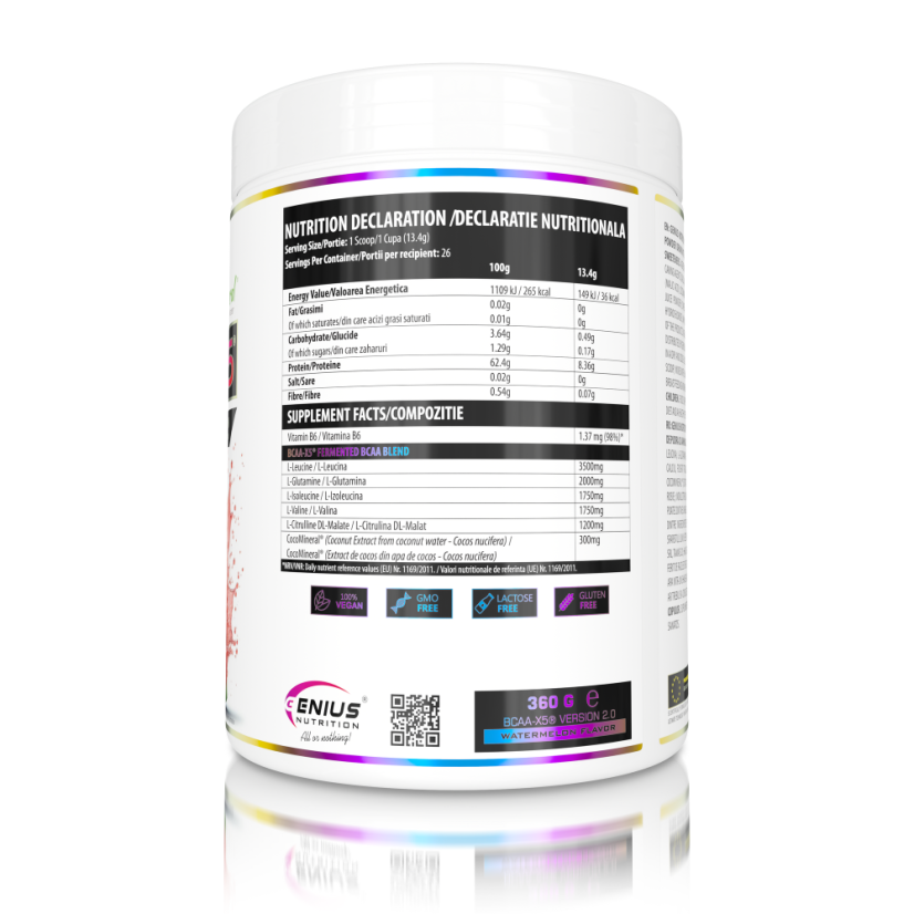 Genius – BCAA X5, 360g - Príchuť: Lesné Ovocie