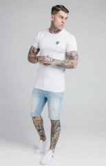 Sik Silk Pánske Svetlo Modré Kraťasy Distressed