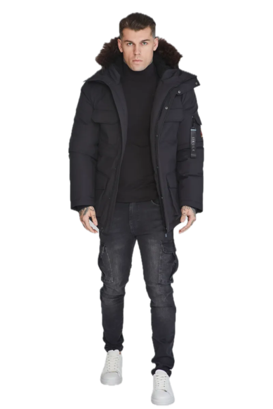 Sik Silk - Pánska Bunda Parka Black