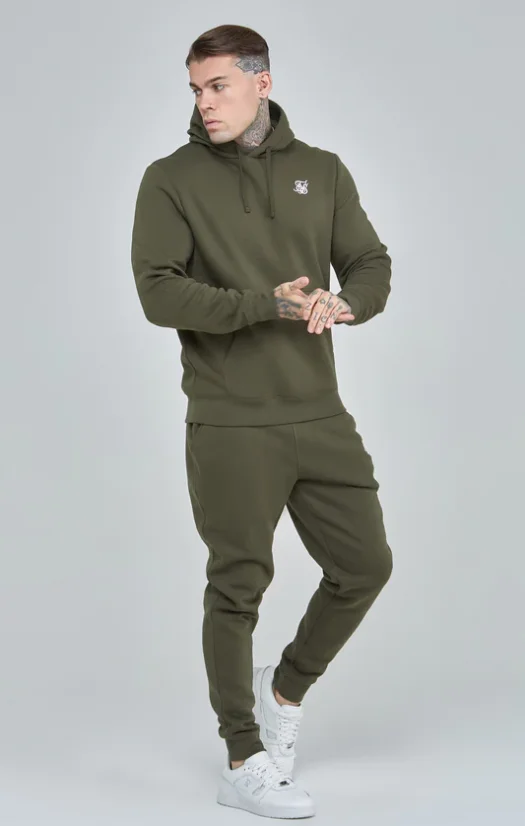 Sik Silk Pánske Khaki Tepláky Essential Cuffed - Veľkosť: M