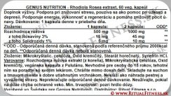 Genius – Rhodiola Rosea extrakt, 60kps