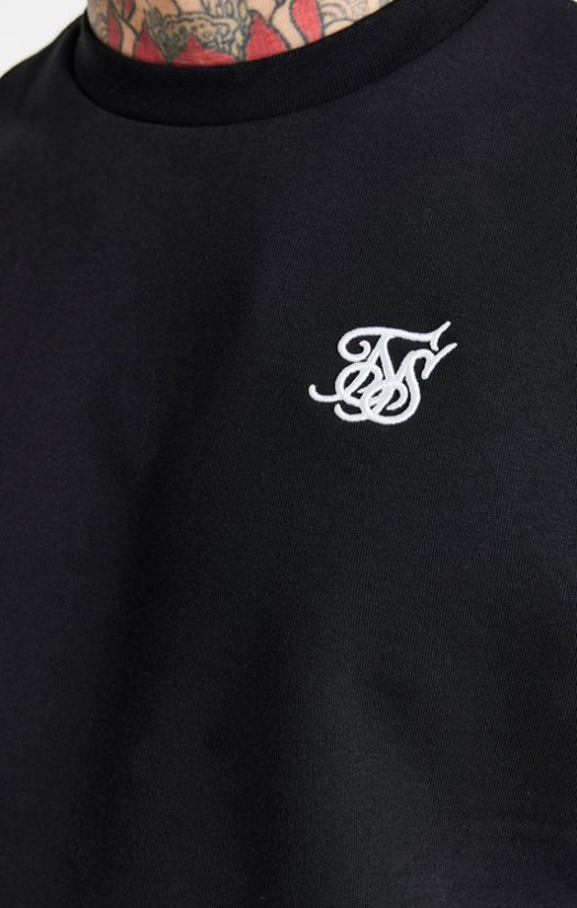Sik Silk Pánska Čierna Mikina Essential - Veľkosť: XL