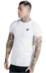 Sik Silk Pánske Biele Tričko Essential Short Sleeve Muscle Fit