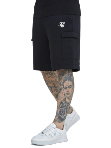 Sik Silk - Black Essential Cargo Fleece Short