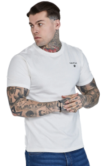 Sik Silk - Pánske Biele  Relaxed Fit T-Shirt