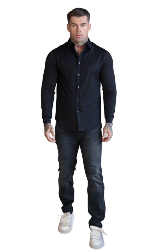 Sik Silk Pánska Čierna Košeľa Essentials - Veľkosť: M