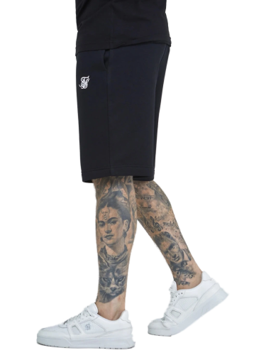 Sik Silk -  Pánske Čierne Kraťase Essential Fleece Short - Veľkosť: XL