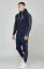 Sik Silk Pánska Modrá Teplákova Súprava Navy Taped Zip Thru Hoodie & Jogger Set