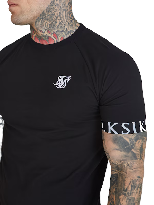 Sik Silk - Pánske Čierne Tričko Tech - Veľkosť: M