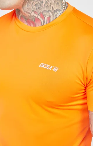 Sik Silk Pánske Oranžové Tričko Orange Sports T-Shirt - Veľkosť: M