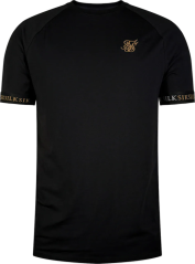 Sik Silk Pánske Čierne Tričko Gold Tech