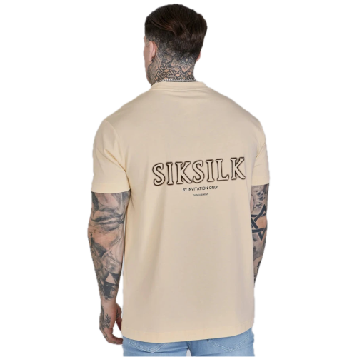 Sik Silk - Pánske Oversize T-Shirt Ecru