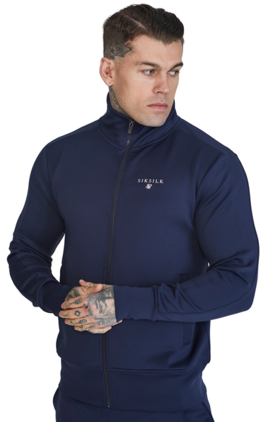 Sik Silk - Navy Essentials Poly Track Top - Veľkosť: L