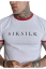 Sik Silk - Pánske Biele Tričko Ringer T-Shirt - Veľkosť: M